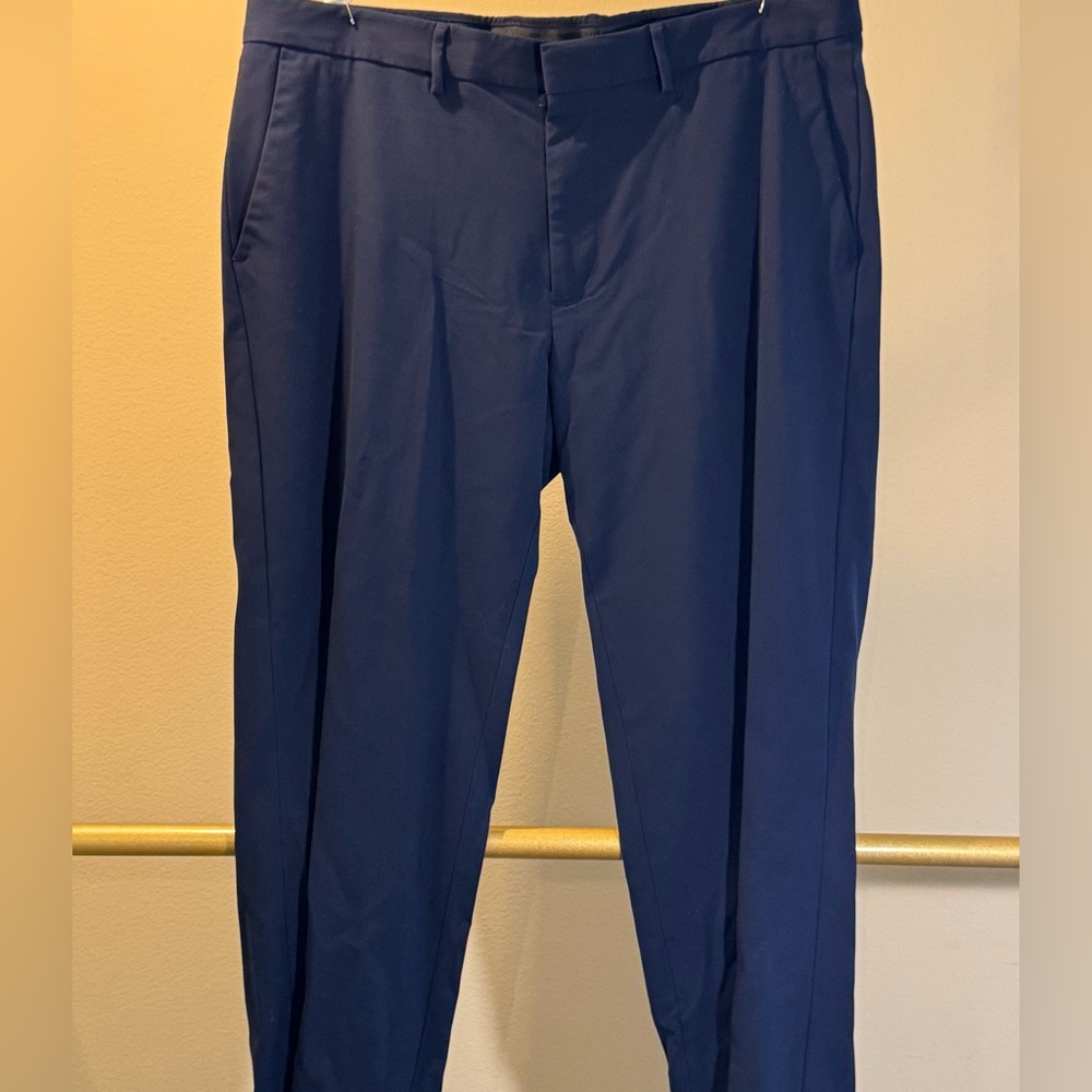 #35 Haggar Blue Dress Pants Classic Straight-Leg